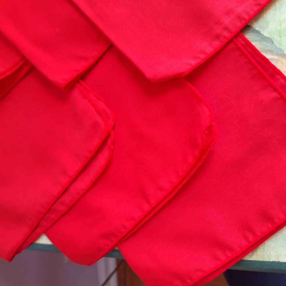 Vibrant Red Cloth Napkins